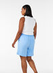 Shorts med lommer og h&oslash;j talje, Bl&aring;, Model image number 2