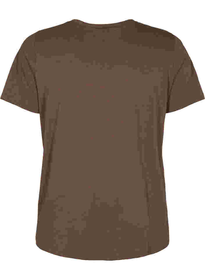 Kortærmet t-shirt med tryk, Chestnut BG, Packshot image number 1
