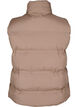 Kort puffervest med h&oslash;j krave, Brun, Packshot image number 1