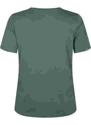 FLASH - T-shirt med v-hals, Balsam Green, Packshot image number 1