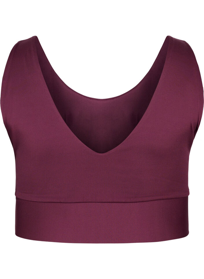 CORE, MID SUPPORT SPORTS BRA - Sports bh med v-ryg, Fig, Packshot image number 1