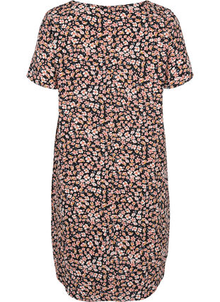 Printet kjole med korte ærmer, Ditsy AOP, Packshot image number 1