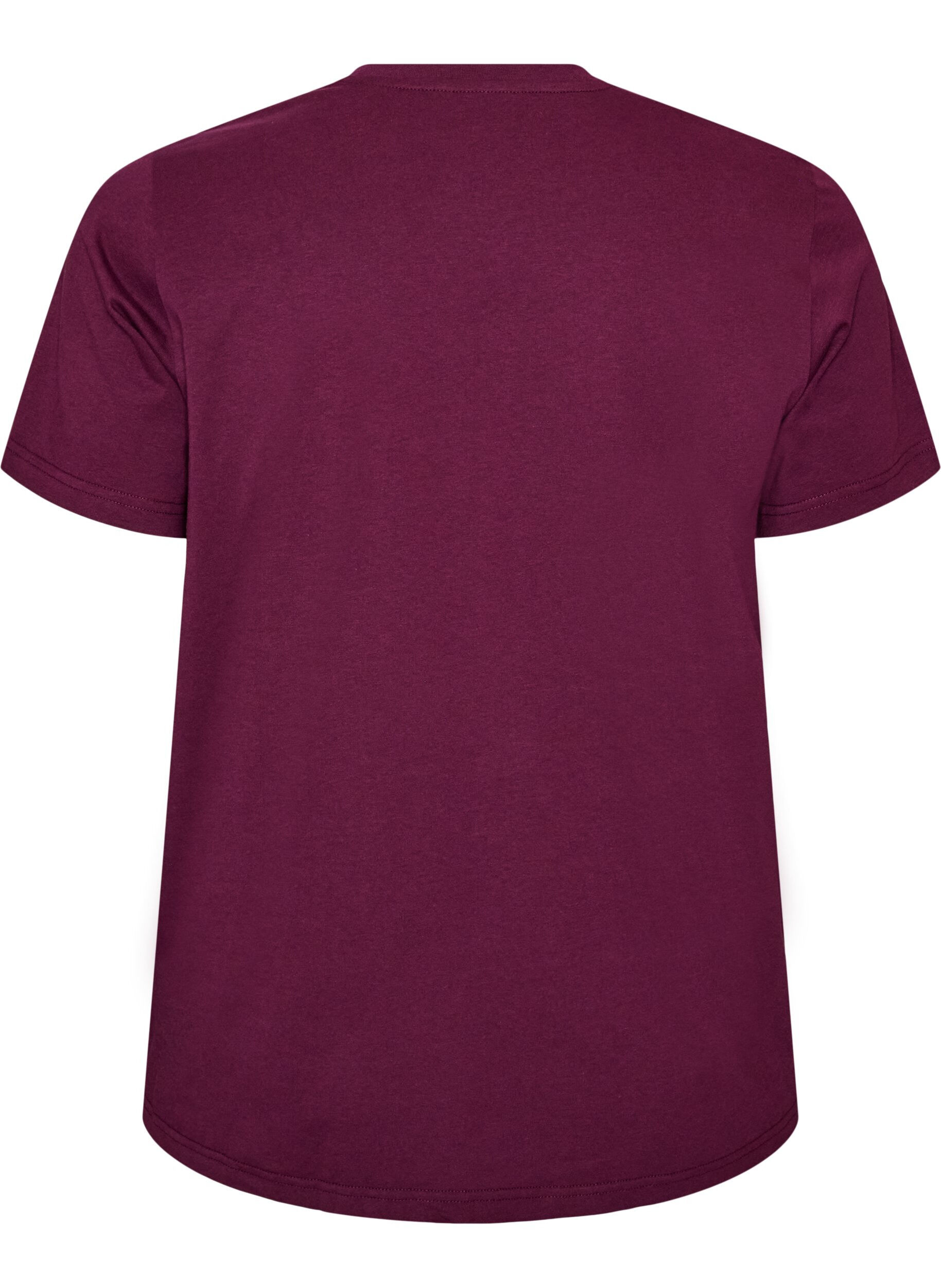 ZizziT-shirt med blomsterbroderi og rhinsten, Lilla, Packshot image number 1