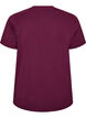 T-shirt med blomsterbroderi og rhinsten, Lilla, Packshot image number 1