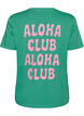 T-shirt i &oslash;kologisk bomuld med rygprint, Gr&oslash;n, Packshot image number 1