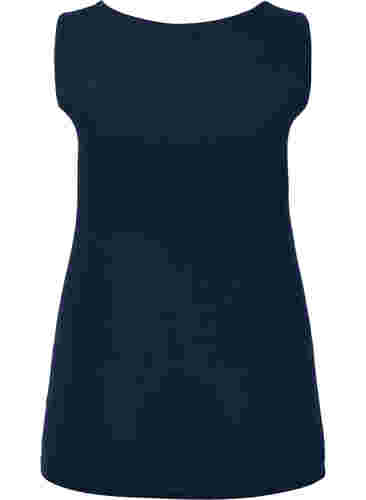 Ribbet nat top med blonder, Navy Blazer, Packshot image number 1