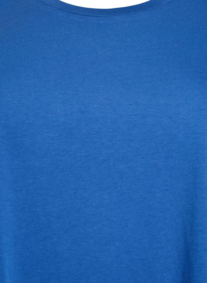 Kort&aelig;rmet t-shirt i bomuldsblanding, Bl&aring;, Packshot image number 2