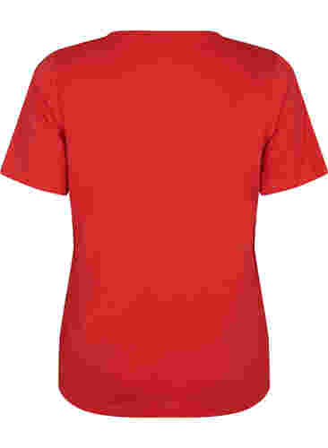 FLASH - T-shirt med v-hals, High Risk Red, Packshot image number 1