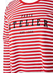 Bluse med striber og motiv, Whitew.FlameS.Stripe, Packshot image number 2