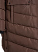Quiltet vinterfrakke med hætte, Brun, Packshot image number 3
