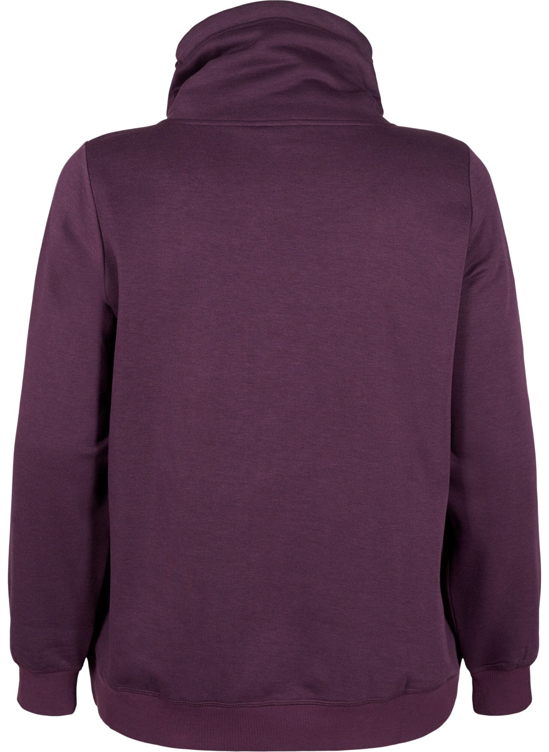 Zizzi FLASH - Sweatshirt med h&oslash;j krave, Plum Perfect, Packshot image number 1