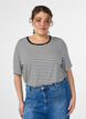T-shirt med TENCEL&trade; Lyocell og striber, Hvid, Model image number 0