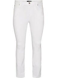 Amy jeans med h&oslash;j talje og super slim fit, Hvid