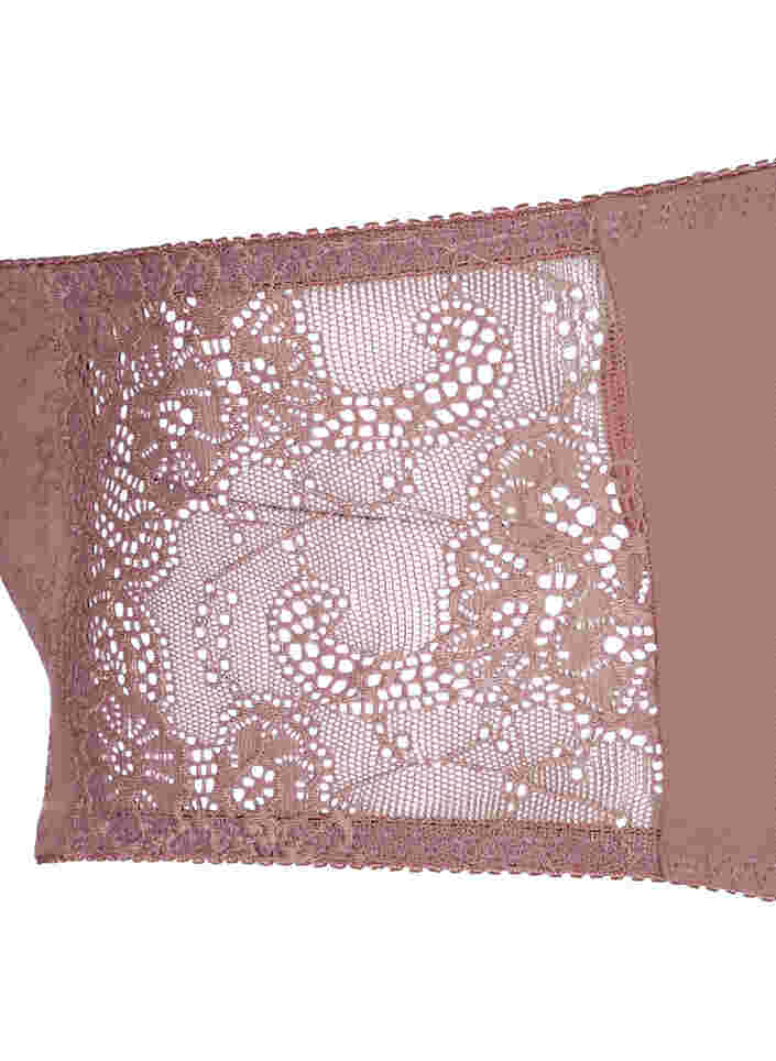 Trusser med blonder og regulær talje, Wistful Mauve, Packshot image number 3