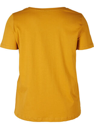 Bomulds t-shirt med tryk , Harvest Gold 72, Packshot image number 1