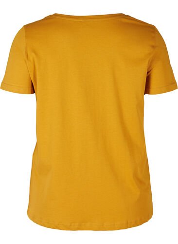 Bomulds t-shirt med tryk , Harvest Gold 72, Packshot image number 1