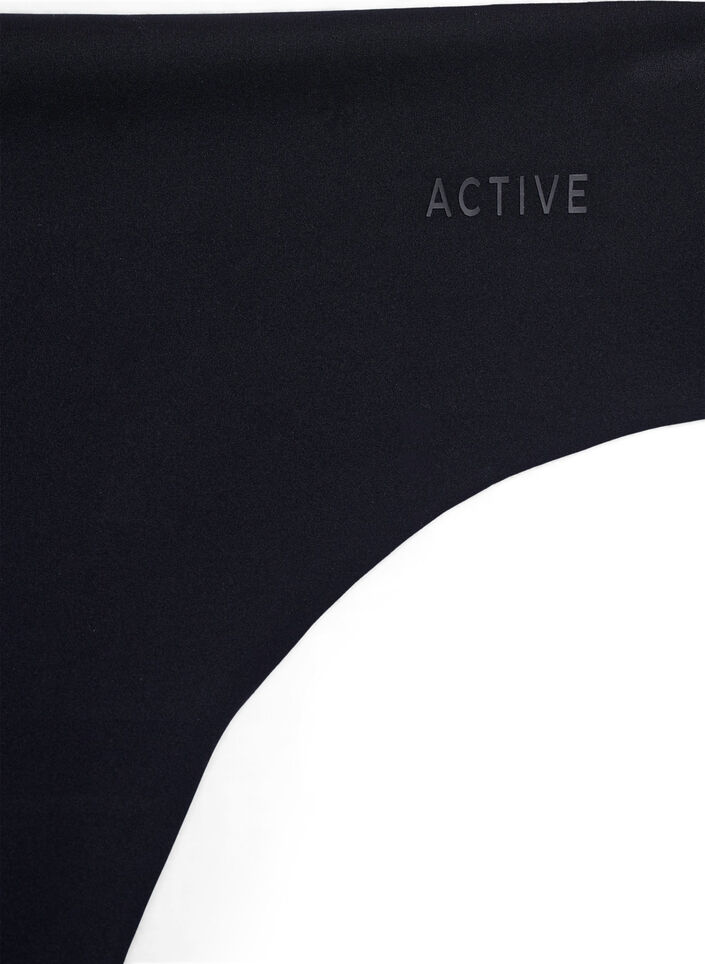 2-pak invisible g-streng træningstrusser, Sort, Packshot image number 2