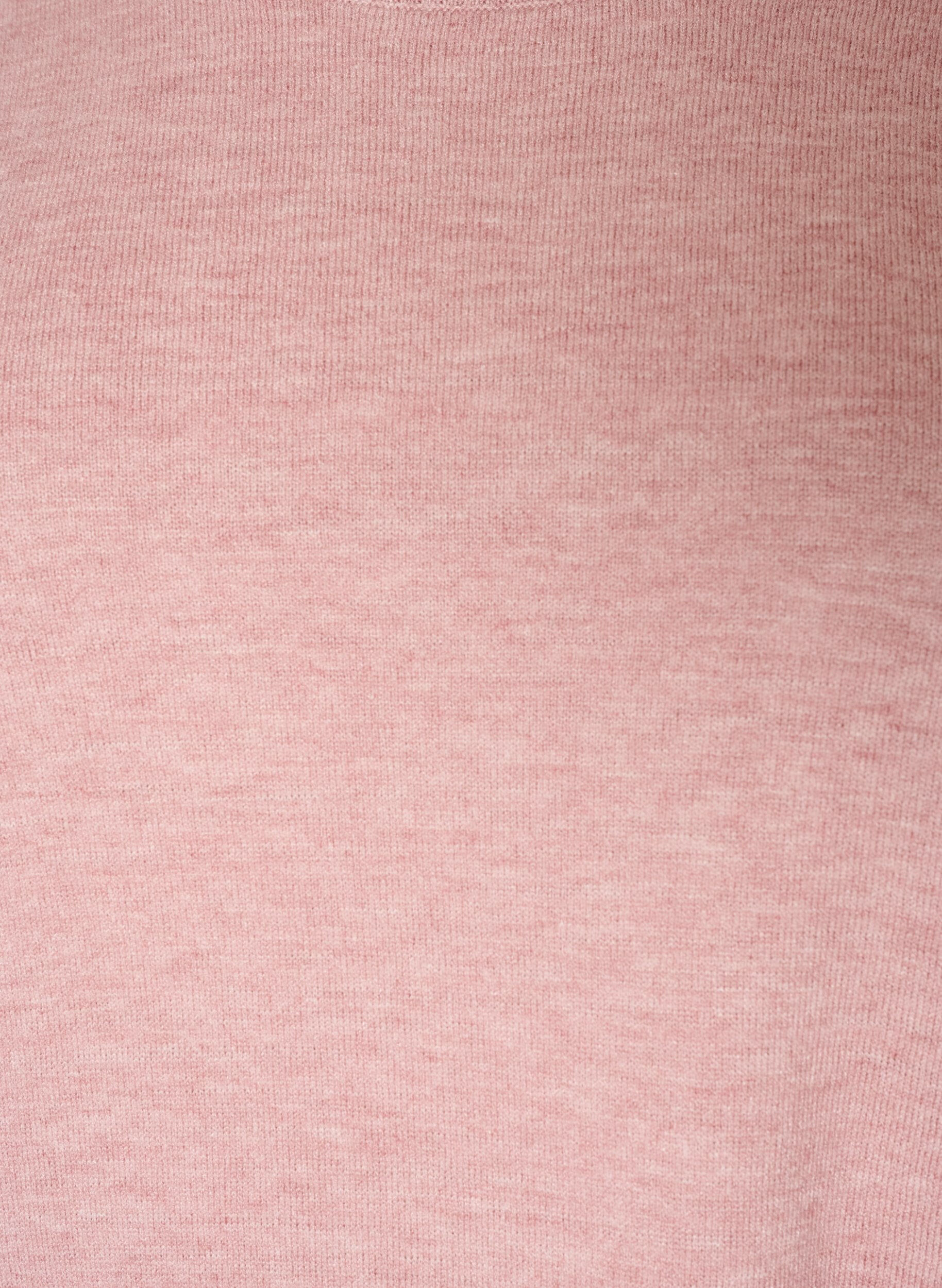ZizziStrikbluse med rund hals, Lyser&oslash;d, Packshot image number 2