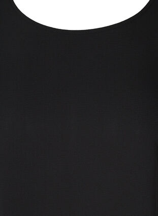 Kortærmet tunika med rund hals, Black, Packshot image number 2