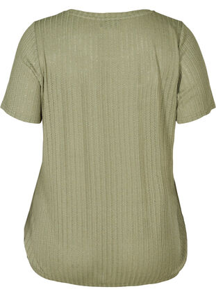 T-shirt med elastik i bunden , Sea Spray, Packshot image number 1