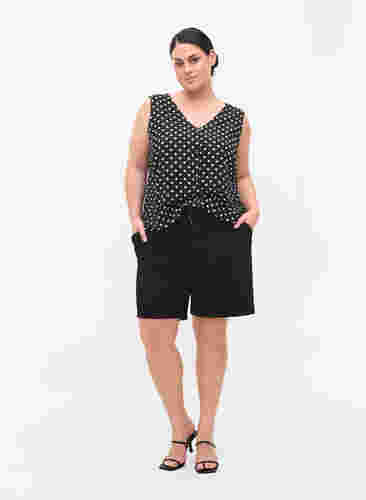 Løse shorts med bindesnøre og lommer, Black, Model image number 2