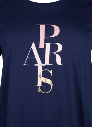 Bomulds t-shirt med tekstprint, Medieval B. w. Paris, Packshot image number 2