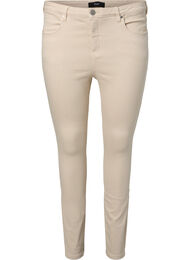 Super slim fit Amy jeans med høj talje, Oatmeal