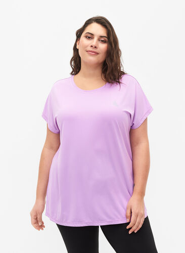 Kortærmet trænings t-shirt, African Violet, Model image number 0