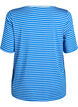 T-shirt med TENCEL&trade; Lyocell og striber, Bl&aring;, Packshot image number 1