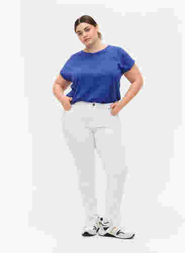 Kortærmet t-shirt i bomuldsblanding, Royal Blue, Model image number 2