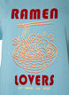 T-shirt i bomuld med printmotiv, Bl&aring;, Packshot image number 2