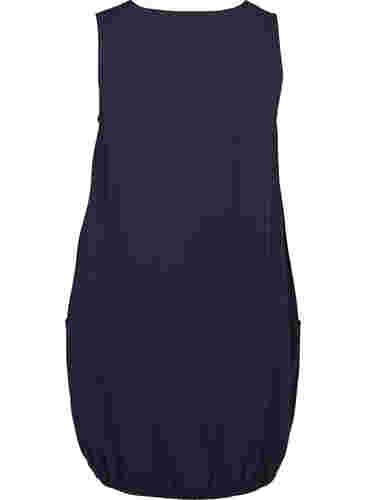 Ærmeløs kjole i bomuld, Night Sky, Packshot image number 1