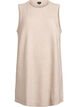 Kort strikkjole uden &aelig;rmer, Beige, Packshot image number 0