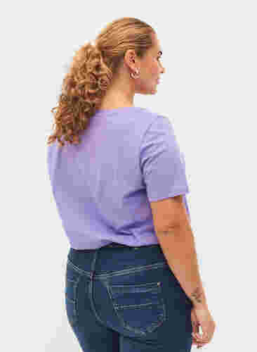 2-pak basis t-shirt i bomuld, Paisley Purple/Navy, Model image number 1