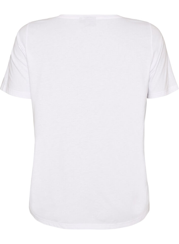 T-shirt med motiv, Hvid, Packshot image number 1