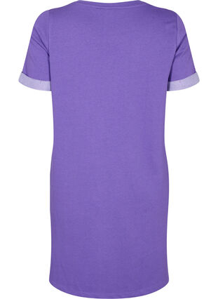 Sweatkjole med korte ærmer og slids, Ultra Violet, Packshot image number 1