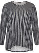 M&oslash;nstret bluse med lange &aelig;rmer, Bl&aring;, Packshot image number 0