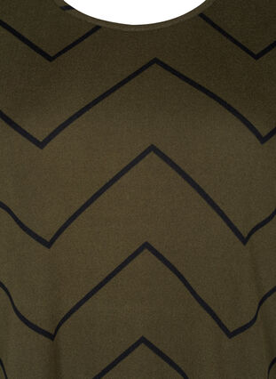 Mønstret bluse med lange ærmer, Army Zig Zag, Packshot image number 2