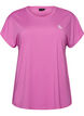 Ensfarvet tr&aelig;nings t-shirt, Lilla, Packshot image number 0