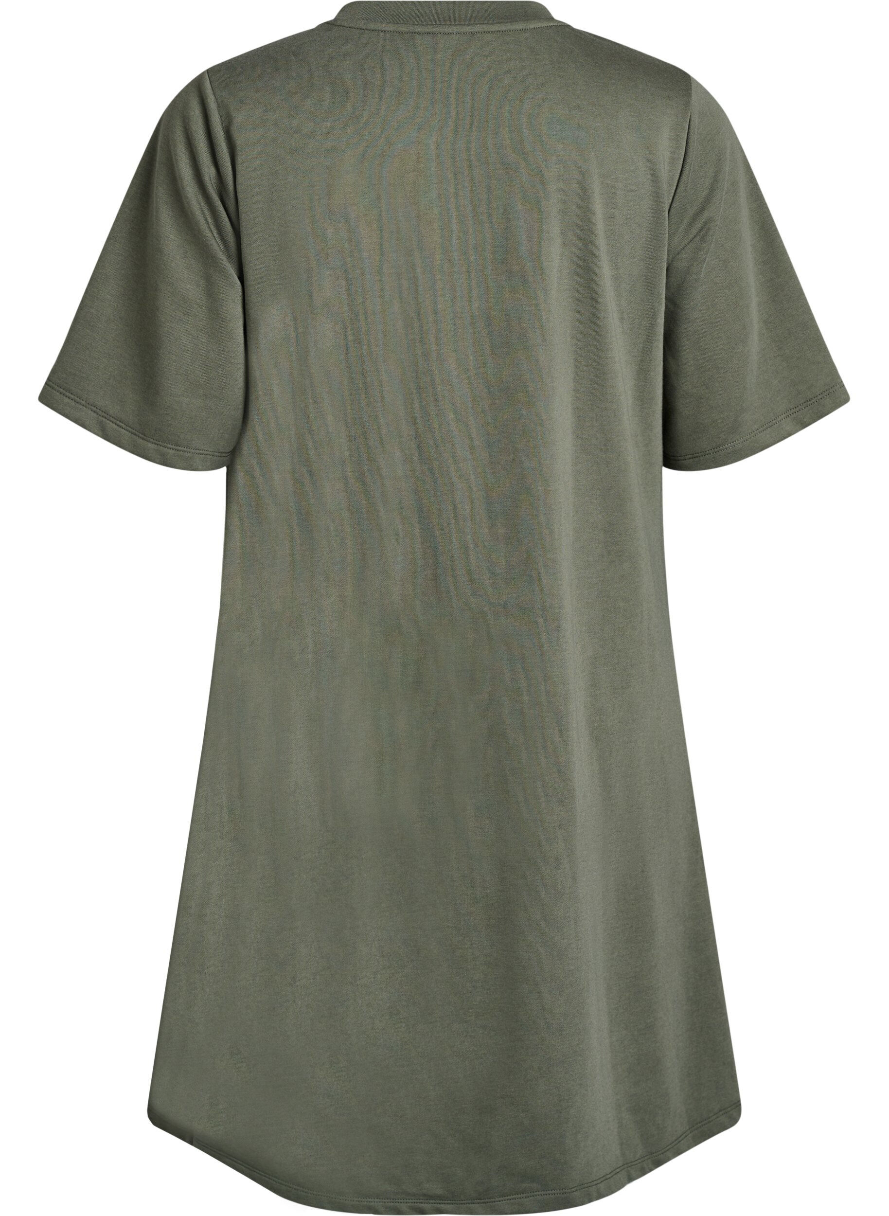 Zizzi Kn&aelig;lang jerseykjole med lommer og A-facon, Gr&oslash;n, Packshot image number 1