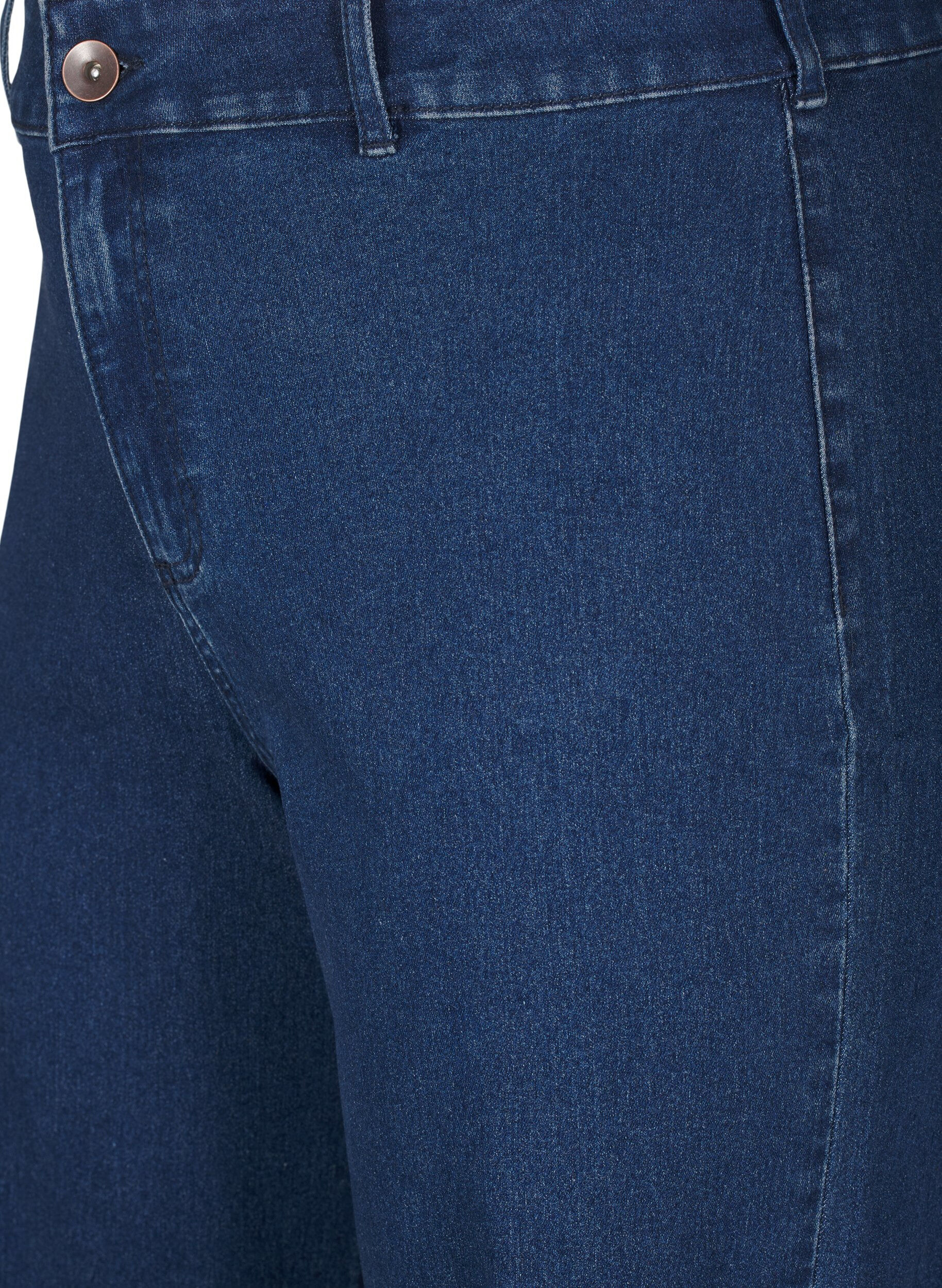 ZizziJeans med vide ben, Bl&aring;, Packshot image number 2
