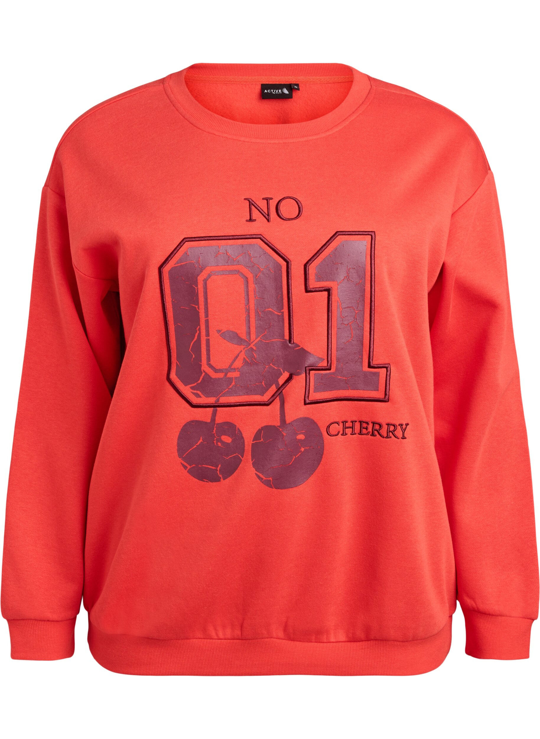 Sweatshirt med frontmotiv