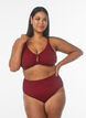 Bikinitrusse med h&oslash;j talje og struktur, R&oslash;d, Model image number 0