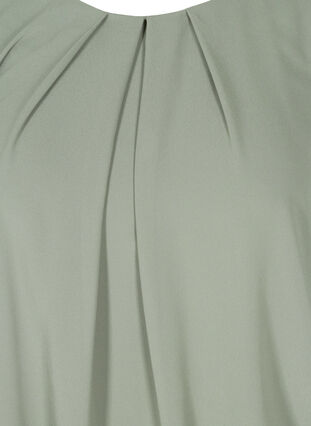 Kortærmet bluse med rund hals, Agave Green, Packshot image number 2