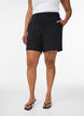 Shorts med lommer og l&oslash;s pasform, Sort, Model image number 3