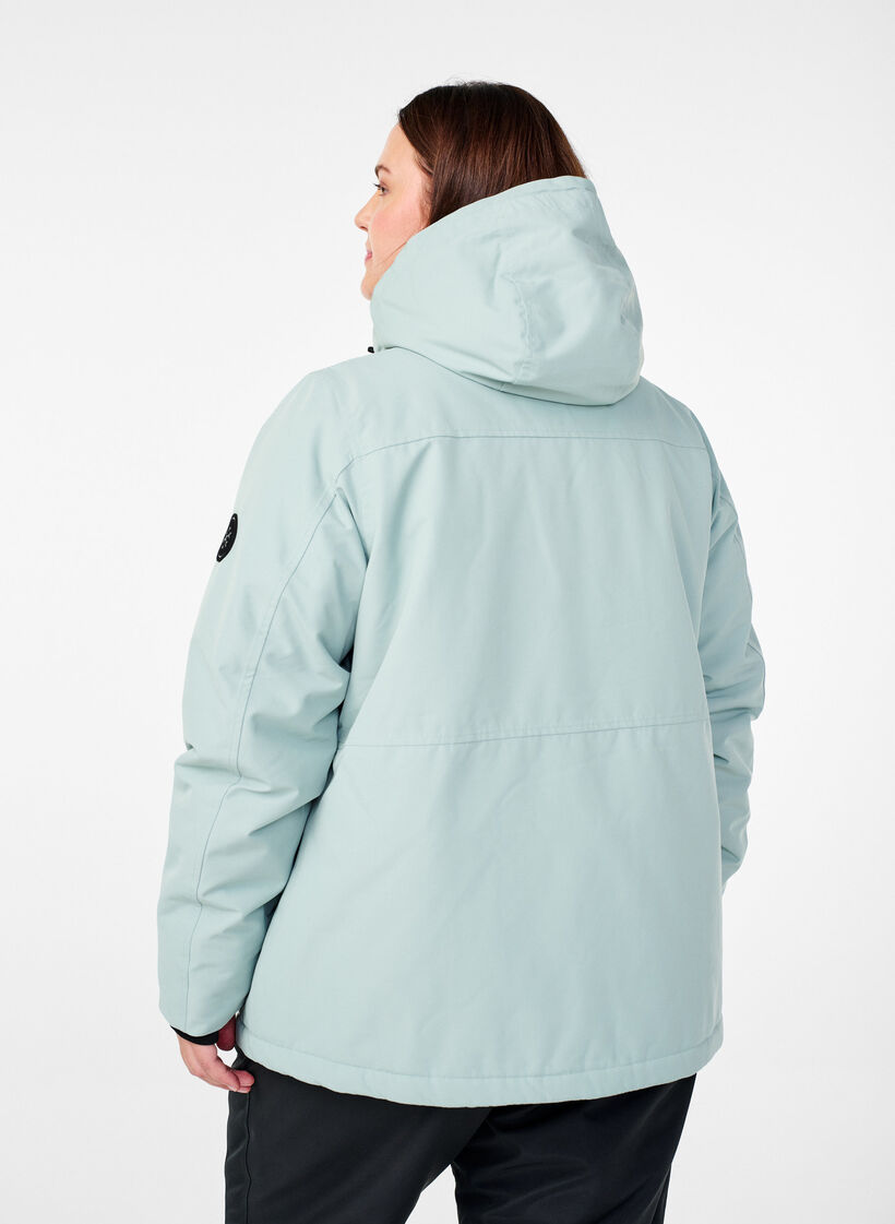 Funktionel ski anorak med hætte, Grøn, Model image number 2