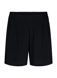 Løstsiddende shorts med blomsterprint, Black