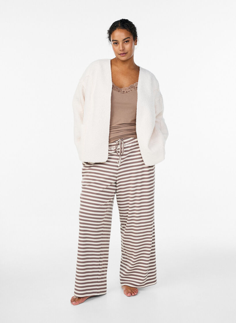 L&oslash;s cardigan med lommer, Vanilla, Model image number 1