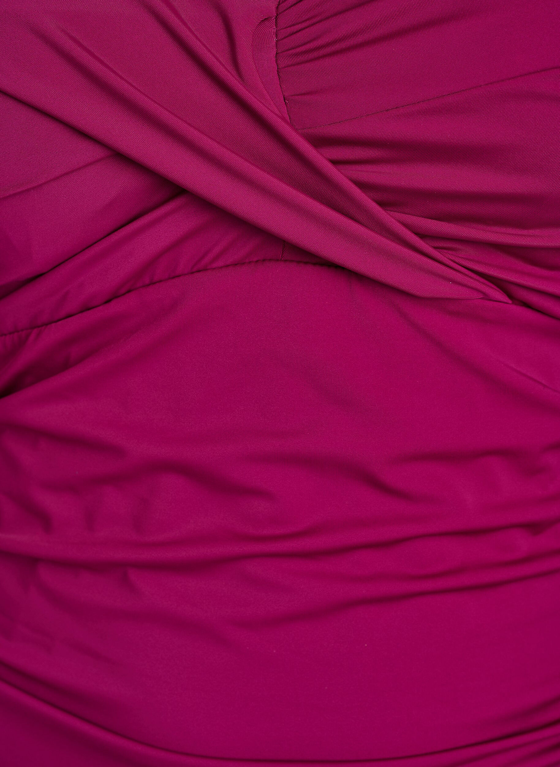 Zizzi Badedragt med b&oslash;jle og rynkeeffekt, Lilla, Packshot image number 2