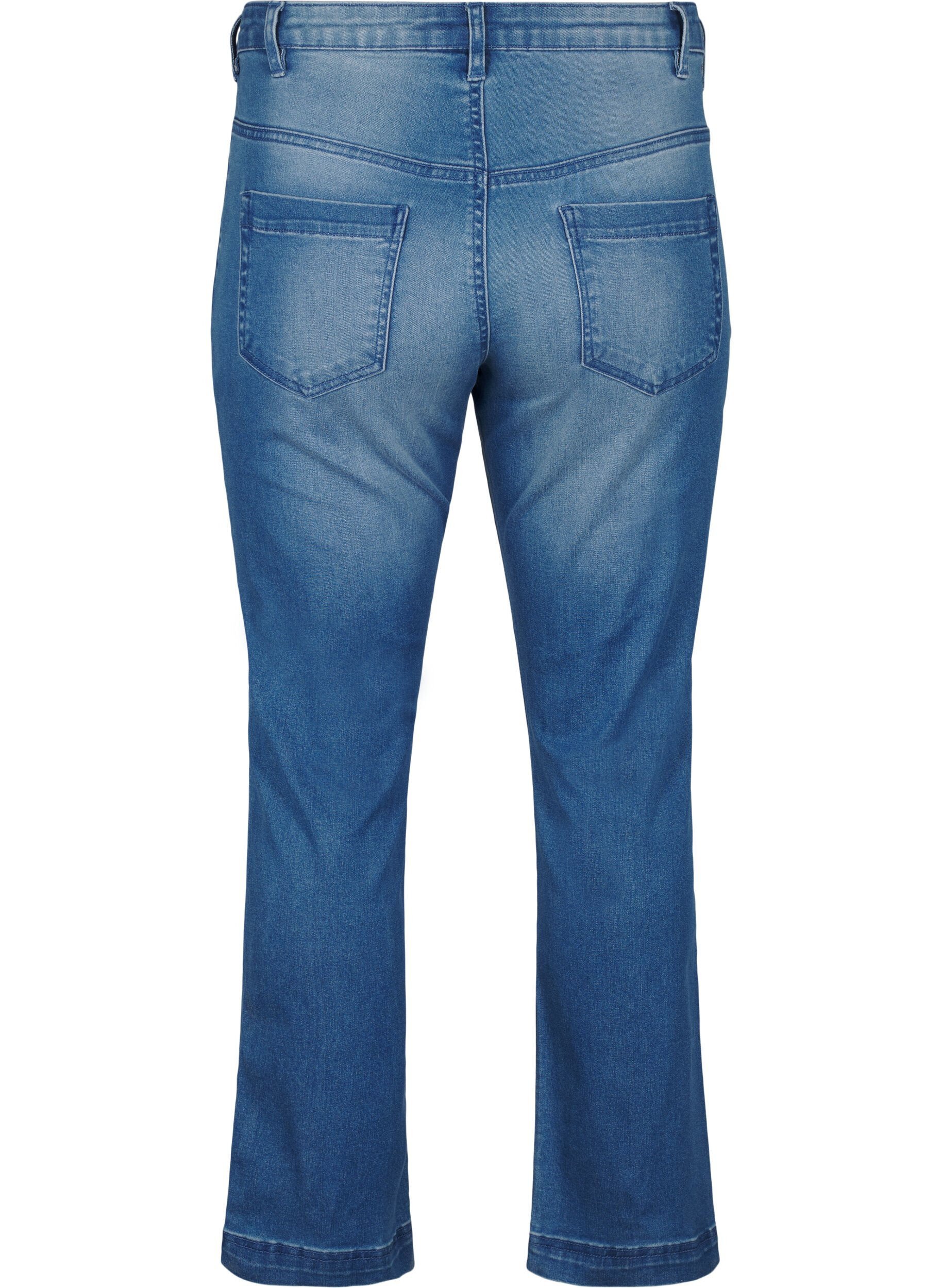 Zizzi Slim fit Emily jeans med regul&aelig;r talje, Bl&aring;, Packshot image number 1
